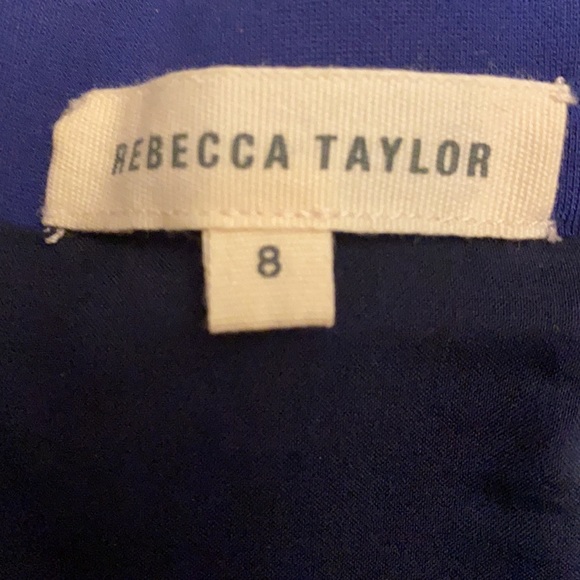 Rebecca Taylor Dress Purple Over the Shoulder Off the Shoulder - Picture 5 of 8
